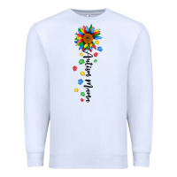 White autism mama sunflower black Premium Sweatshirt - JahusDesignShop