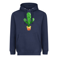 Navy mexican cactus Heavyweight Hoodie - FaDigitalArtStudio