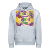 Heather Grey bead up bitches it's mardi gras Urban Hoodie - MaliasSmallBusiness