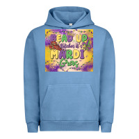 Pigment Pebble Blue bead up bitches it's mardi gras Urban Hoodie - MaliasSmallBusiness