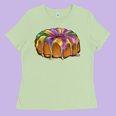 King Cake Ladies Tee Designed By Barkaloodesign