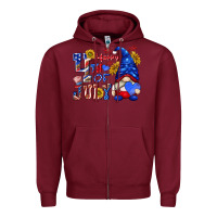 Burgundy happy 4 th of july Zipper Hoodie - texasbilliewilder