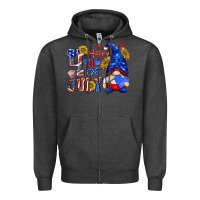 Charcoal Heather happy 4 th of july Zipper Hoodie - texasbilliewilder