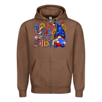 Chestnut happy 4 th of july Zipper Hoodie - texasbilliewilder