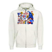 Oatmeal Heather happy 4 th of july Zipper Hoodie - texasbilliewilder