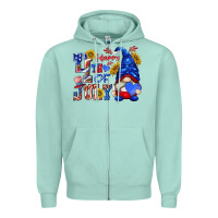 Seafoam happy 4 th of july Zipper Hoodie - texasbilliewilder