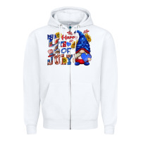 White happy 4 th of july Zipper Hoodie - texasbilliewilder