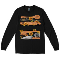 Black custom name kitchen tools Long Sleeve Tee - MaliasSmallBusiness