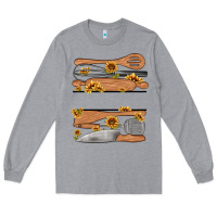 Heather Grey custom name kitchen tools Long Sleeve Tee - MaliasSmallBusiness