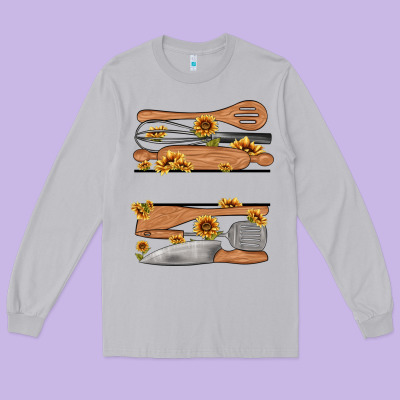 Long Sleeve Tee custom name kitchen tools