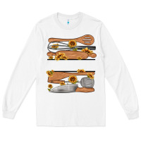 White custom name kitchen tools Long Sleeve Tee - MaliasSmallBusiness