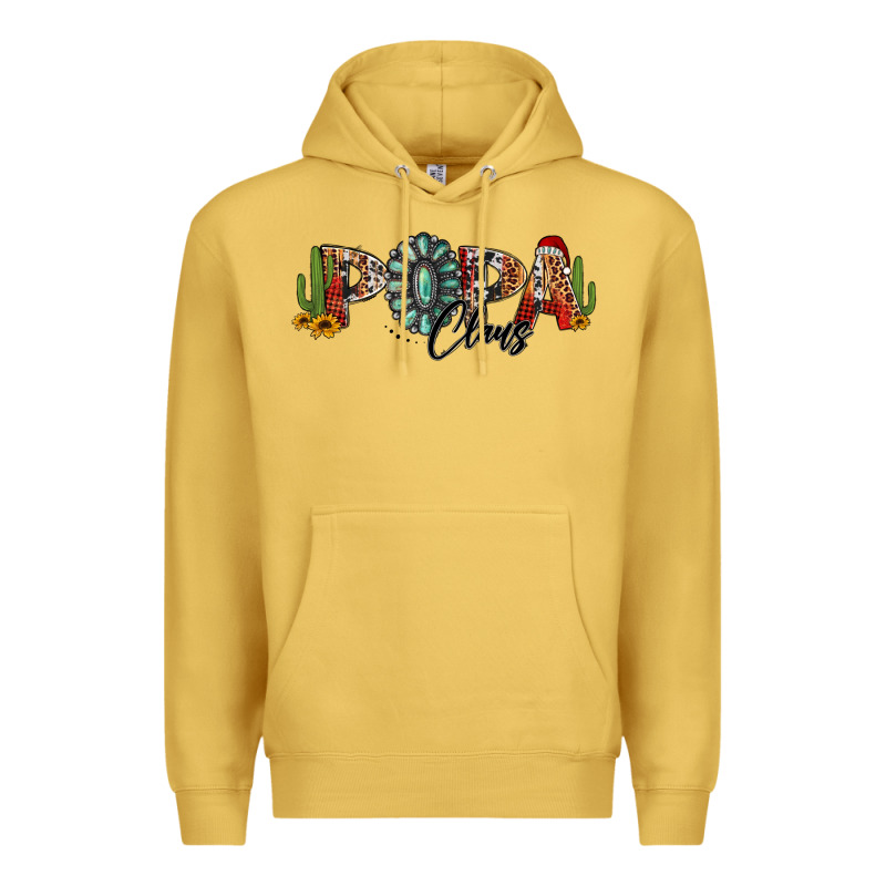 Western Christmas Papa Claus Sunflowers And Cactus Premium Hoodie by Jasminsmagicworld | Teevron