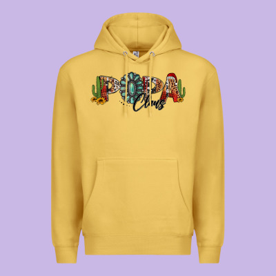 Western Christmas Papa Claus Sunflowers And Cactus Premium Hoodie Designed By Jasminsmagicworld