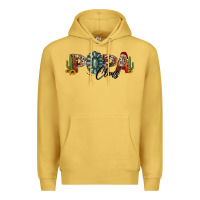 Antique Gold western christmas papa claus sunflowers and cactus Premium Hoodie - Jasminsmagicworld