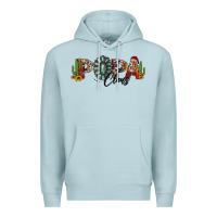 Blue Mist western christmas papa claus sunflowers and cactus Premium Hoodie - Jasminsmagicworld