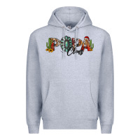 Heather Grey western christmas papa claus sunflowers and cactus Premium Hoodie - Jasminsmagicworld