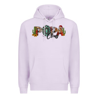 Lilac western christmas papa claus sunflowers and cactus Premium Hoodie - Jasminsmagicworld