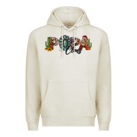 Oatmeal Heather western christmas papa claus sunflowers and cactus Premium Hoodie - Jasminsmagicworld