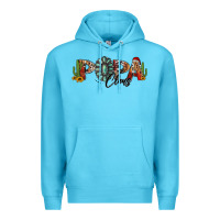 Ocean Blue western christmas papa claus sunflowers and cactus Premium Hoodie - Jasminsmagicworld