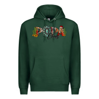 Sports Green western christmas papa claus sunflowers and cactus Premium Hoodie - Jasminsmagicworld