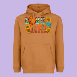 Love My Girl Basketball Heavyweight Hoodie Designed By Hra Design Shop