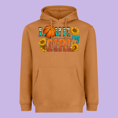 Love My Girl Basketball Heavyweight Hoodie Designed By Hra Design Shop