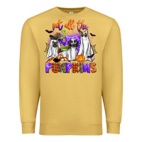 Antique Gold pet all the pupkins Premium Sweatshirt - AdoDesignShop