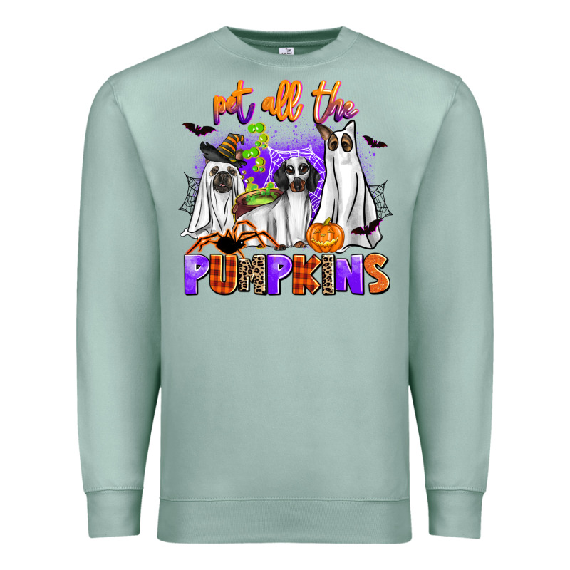 Pet All The Pupkins Premium Sweatshirt by AdoDesignShop | Teevron