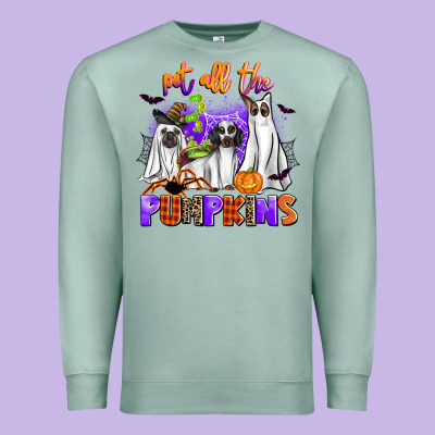 Pet All The Pupkins Premium Sweatshirt Designed By Adodesignshop