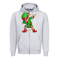 Heather Grey dabbing elf Zipper Hoodie - Zillion Design Studio
