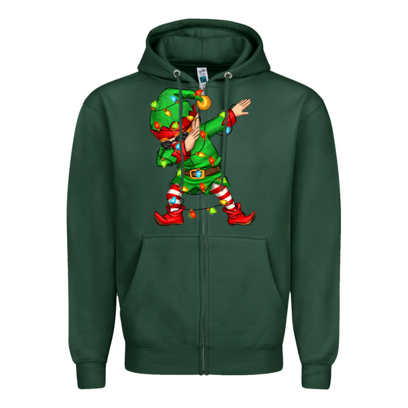 Dabbing Elf Zipper Hoodie by Zillion Design Studio | Teevron