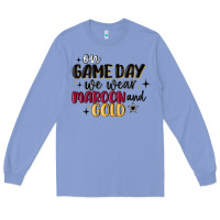 Colony Blue on game day we wear maroon and gold Long Sleeve Tee - MaliasSmallBusiness