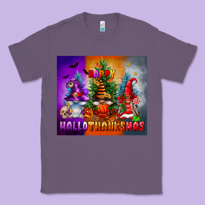 Happy Hallothanksmas Classic Tee Designed By Fadigitalartstudio