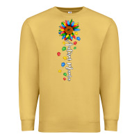 Antique Gold autism mama sunflower white Premium Sweatshirt - JahusDesignShop
