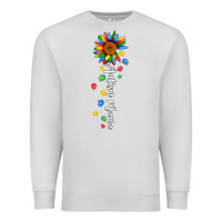 Dove Grey autism mama sunflower white Premium Sweatshirt - JahusDesignShop