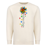 Sandshell autism mama sunflower white Premium Sweatshirt - JahusDesignShop