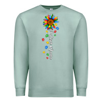 Seafoam autism mama sunflower white Premium Sweatshirt - JahusDesignShop