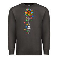 Smoke autism mama sunflower white Premium Sweatshirt - JahusDesignShop