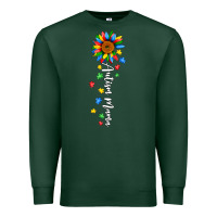Sports Green autism mama sunflower white Premium Sweatshirt - JahusDesignShop
