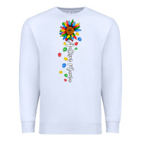 White autism mama sunflower white Premium Sweatshirt - JahusDesignShop