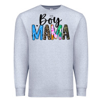 Heather Grey boy mama white Premium Sweatshirt - JahusDesignShop