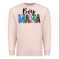 Pale Pink boy mama white Premium Sweatshirt - JahusDesignShop