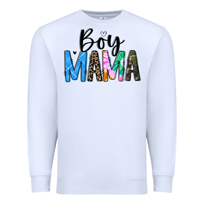 Boy Mama White Premium Sweatshirt by JahusDesignShop | Teevron