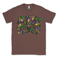 Chestnut Mardi Gras Fleur De Lis Classic Tee - RanaPortraitStore