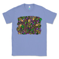 Colony Blue Mardi Gras Fleur De Lis Classic Tee - RanaPortraitStore