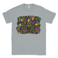 Heather Grey Mardi Gras Fleur De Lis Classic Tee - RanaPortraitStore