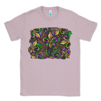Lilac Mardi Gras Fleur De Lis Classic Tee - RanaPortraitStore