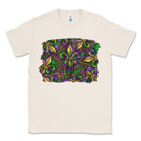 Natural Mardi Gras Fleur De Lis Classic Tee - RanaPortraitStore