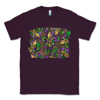 Plum Mardi Gras Fleur De Lis Classic Tee - RanaPortraitStore