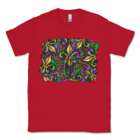 Red Mardi Gras Fleur De Lis Classic Tee - RanaPortraitStore
